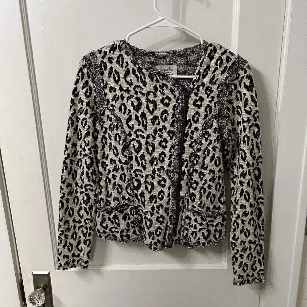 Leopard Print Cardigan Jacket - Picture 1 of 3